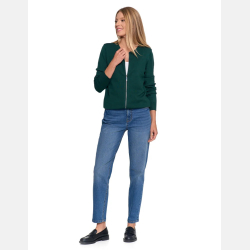 ZIELONY sweter damski na zamek BOMBERKA MORAJ